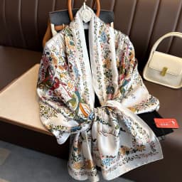 Luxury Design 180X90CM Long Shawls Beach Women Square Scarves Popular The Four Seasons Bandanna Sunscreen New Style Silk Scarf