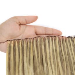 VADES Invisible Feather Hair Extensions Human Hair Long Straight Hair Extension Natural Sew In Microring Hair Weft for Women