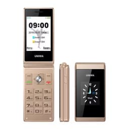 UNIWA X28 Old Man Flip Mobile Phone GSM Senior Big Push Button Flip Phone Dual Sim FM Radio Russian Hebrew Keyboard Cellphone