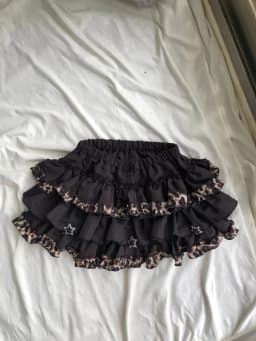Kawaii Mini Cake Patchwork Leopard Skirt Womens Harajuku Sexy High Waist Ruffled Skirts Y2k Aesthetic Sweet Grunge Gothic Faldas