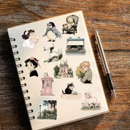 50PCS Comic World Sticker Graffiti Aesthetic Reading Laptop Luggage Scrapbooking Decals Waterproof Luggage Phone Decals 