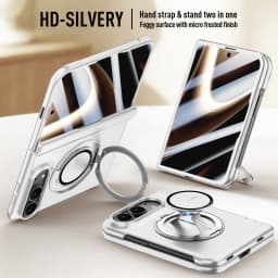 Luxury 360 Rotating Magnetic Stand Hand Strap Case for iPhone Duo 18 Duo Fold Wide Shockproof for Magsafe Film-Integrated Cover