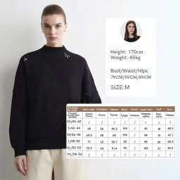 Amii Women's Oversized Pullover Hoodie Embroidered Drop Shoulder Casual Business Mock Neck Top Autumn Hoodies for Women 12623123