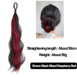 Highlight Synthetic Wig Hair Bundle DIY Self-winding Chignon Low High Ponytail Hair Extension Fluffy Braid Hair Bun Hairpiece