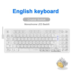E-YOOSO Z94 USB Mechanical Gaming Keyboard Wired Monochrome LED Backlit Blue Red Switch 94 Key for Compute Laptop PC