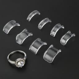 8 Sizes Silicone Invisible Clear Ring Sizer Anti-Loss Proof Invisible Ring Holder Retainer Shrinker for Large Rings