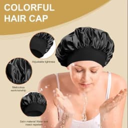 High Elastic Satin Solid Sleeping Hat Hair Care Bonnet Nightcap Multi-color Reusable Women Home Sleeping Cap Accessories