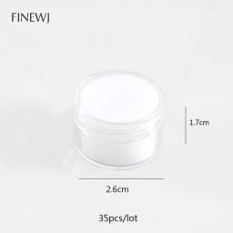 Novel Gem Jar Display Gemstone Insert Tray Jewelry Charms Beads Organizer White Foam Round Box Liner Show Case Holder Wholesale