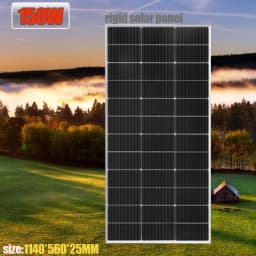 BOGUANG Rigid Solar Panel Glass Solar Cell Power 100W | 120W | 150W Charger for 12V Battery Home Car RV Yachts Golf Carts Etc.