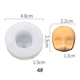 3D Baby Face Silicone Molds Q Version Clay Head Sculpey Doll Modification Accessories DIY Proportional Face Making Tools