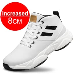 Sneakers Heightening Shoes Breathable Elevator Shoes Height Increase Shoes Leather Shoes Insoles 8CM Man Height Increasing Shoes
