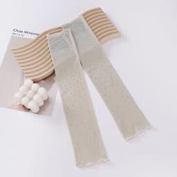 Sexy Lace Gloves Latin Stage Dance Stage Performance Arm Sleeves Female Mesh Flash Drilling Rhinestone Half Finger Gloves S155