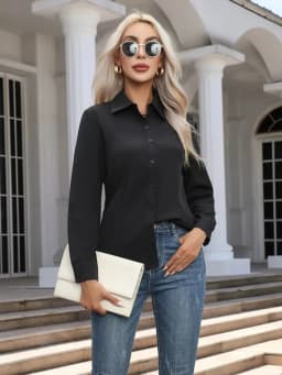 New Spring Summer Women Elegant Shirts & Blouses Retro Leisure Cardigan Long Sleeves Tops Office Loose Fashion Female Clothing