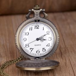 Retro Black & Bronze Octopus Quartz Pocket Watch With Necklace Chain Gift for Male Women Chronograph Hombre Relojes