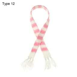 Lovely Doll Scarf Hat Mini Christmas Cap Knitted Scarves Handmade Material Miniature Clothes Xmas Ornament Dollhouse Accessories
