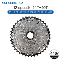 SUNSHINE MTB Cassette 8 9 10 11 12 Speed Mountain Bicycle Freewheel Extra Light 40 42 45 46T 48T 50T 52T for Shimano HG Sprocket