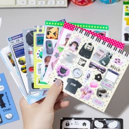 20/40 Pcs Y2K Millennial Electronic Style Die Cut Stickers Book for Scrapbooking Diary Handmade Japanese Stationery Decorative