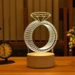 3D Acrylic LED Night Light USB Powered Bedroom Bedside Decor Night Lamp Birthday Kid Gifts Table Ornaments Novelty Lighting