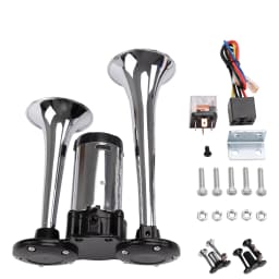 FARBIN 12V 120db Air Horn Double Tube Conjoined Pump Horn With Relay Compressor For Vehicle Truck Boat Motorcycle Accessory