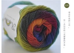 100% Wool Yarn Rainbow Color for Hand Knitting Crochet Plush Thickness Lanas Thread DIY Soft Scarf Shawl Sweater