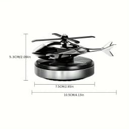 Helicopter Propeller Solar Air Freshener - Styling Car Interior Decor Aromatherapy Diffuser with Rotary Perfume, Solar Powered