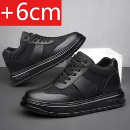 2026Mens Elevator Shoes Height Increase Invisible 6/ 8cm Sports Sneakers Elevate Taller Lift Leather Shoes