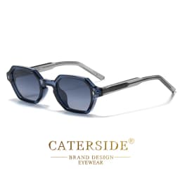 CATERDIDE Punk Polygonal Men Sunglasses Personalized Design Square Frame Sun Glasses for Women Parties Travel Holidays Glasses