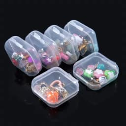 5-50PCS Mini Plastic Storage Box Transparent Jewelry Storage Box Container Portable Earring Ring Earplugs Packaging Storage Case
