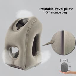 Portable Inflatable Travel Pillow Neck Support for Office Sleepouts Outdoor Camping F2 Naps Airplane Flights Train