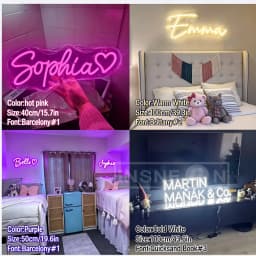 Custom Neon Sign Led Name Light for Kids Name Custom Signs Teenage Gift Led Neon Sign for Wall Decor Bedroom Decor Personalized