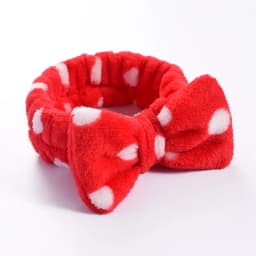Stripe Polka Dots Leopard Coral Fleece Soft Headband Cross Top Knot Hairband Women Girls Wash Face Spa Headwear Hair Accessories