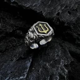 Retro Domineering Ethnic Style Fire-Breathing Dragon Ring Men\\\\\'s Charm Open Ring Punk Motorcycle Rider Jewelry Accessories