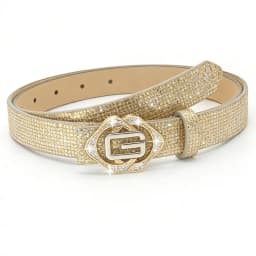 Women's Shiny Rhinestone Belt, Luxurious Crystal G-Type Buckle Belt, Perfect for Dresses and Jeans, Y2K Style Hip Hop Party Belt