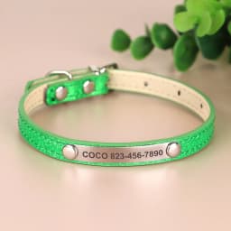 Anti-lost Cat ID Collar Personalized Puppy Cat Collars Necklace Free Engraved ID Name Tag For Kitten Cats Small Dogs Bling