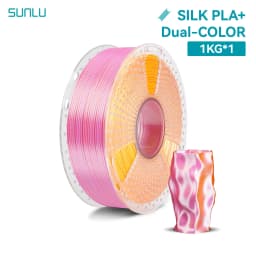 SUNLU Silk PLA Plus 3D Printer Filament 1KG/Spool 1.75mm ±0.02MM Pla+ Rabinbow Dual/Triple Colors 3D Prting Filaments Rapid Ship