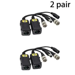 8MP/4K Passive HD BNC Video Power Balun Transceiver Transmitter Via UTP RJ45 Cable AHD/TVI/CVI/CVBS Cable Connectors for Cameras
