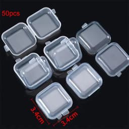 5-50PCS Mini Plastic Storage Box Transparent Jewelry Storage Box Container Portable Earring Ring Earplugs Packaging Storage Case
