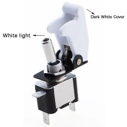 Auto Car Boat Truck Illuminated Led Toggle Switch With Safety Aircraft Flip Up Cover Guard Red Blue Green Yellow White 12V20A