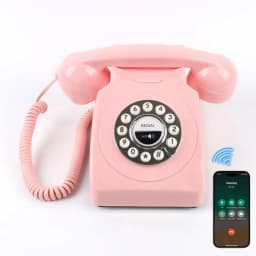 Bluetooth Landline Phone, Retro Bluetooth Home Phone Compatible with Android & iOS, Wireless Cordless Telephone with Speakerphon