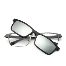 VCKA Square Myopia Glasses Sunglasses 2024 Magnet Clip Men Business Women Alloy Full Frame Custom Optics Eyewear -0.5 to -10