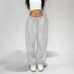 Women Harajuku Wide Leg Sweatpants 2025 Spring Fall Solid Fashion Sport Pant Female Casual Oversize Clothes Lady Baggy Trousers