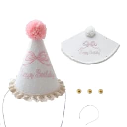 Bowknot One-Year-Old Birthday Cap Embroidery Lace Edge First Birthday Garland Pink Blue Ball Birthday Hat First Birthday