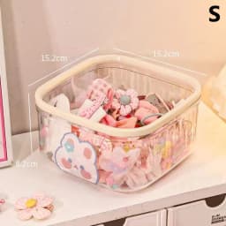 Clear Accessories Organizer Box Multifunctional Storage Box For Hair Ties Jewelry Bathroom Desktop With Storage Organizer