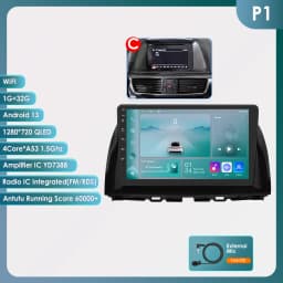 10.1" Hizpo 2Din Android13 Car Radio for Mazda CX-5 2012 - 2015 DSP RDS GPS Navigation BT 4G Android Auto CarPlay 360° CAM