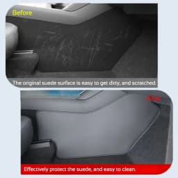 For Tesla Model 3 Y YL 2021-2027 LHD Center Console Two Side Anti Kick Pad Protector PU Leather Sticker Cover Car Accessories