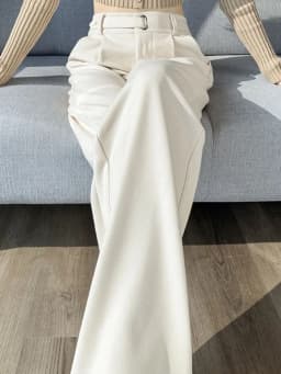 Brown Woolen High-end Suit Pants for Women in Autumn and Winter 2023 New Narrow Version Straight Wide-leg Pants with Drape