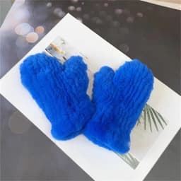 Women's Winter Warm Real Rex Rabbit Fur Gloves Good Elastic Ladies Fur Mittens Girls Outdoor Warm Natural Rex Rabbit Fur Mittens