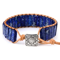 High Quality Multicolor Bracelet Natural Stone Gem Leather Tibetan Gypsy Adjustable Bead Wrap Bracelet Jewelry Collection