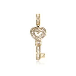 JINAO 2022 NEW Two Styles Design Key Pendants High Quality Ice Cravejado AAA+ Cubic Zircon With 4mm Tennis Chain Jewelry