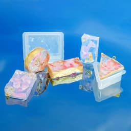 LX9D Flexible Silicone Castes Keychain Mould for Epoxy Resin Great for Art Projects and Special Occasion Keepsakes Use